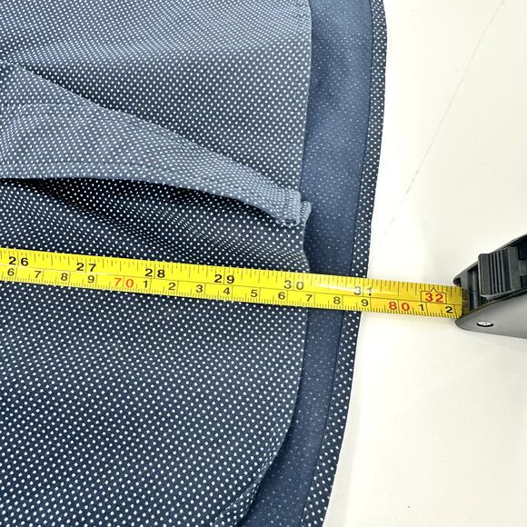 Dunning Shirt Mens XL Button Up Long Sleeve Blue Polka Dot Classic Coastal - Picture 9 of 9